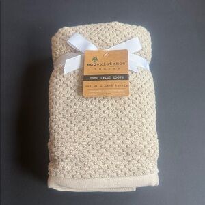 2pc ECOEXISTENCE Bamboo Zero Twist Loops Hand Towel Set - FGChiffon